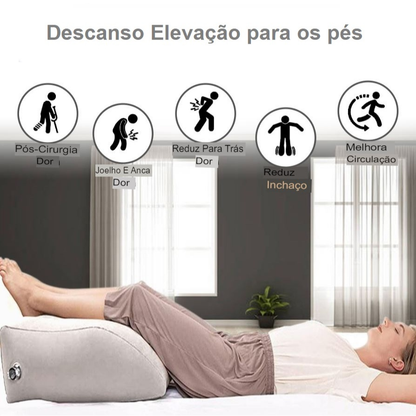 Almofada Inflável Apoio Pé Pernas Portátil Cunha Elevada G27
