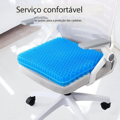3D 2 Camadas Respirável Silicone Almofada De Assento De Carro Gel Para Cadeira De Escritório 42 x 36 x 3cm