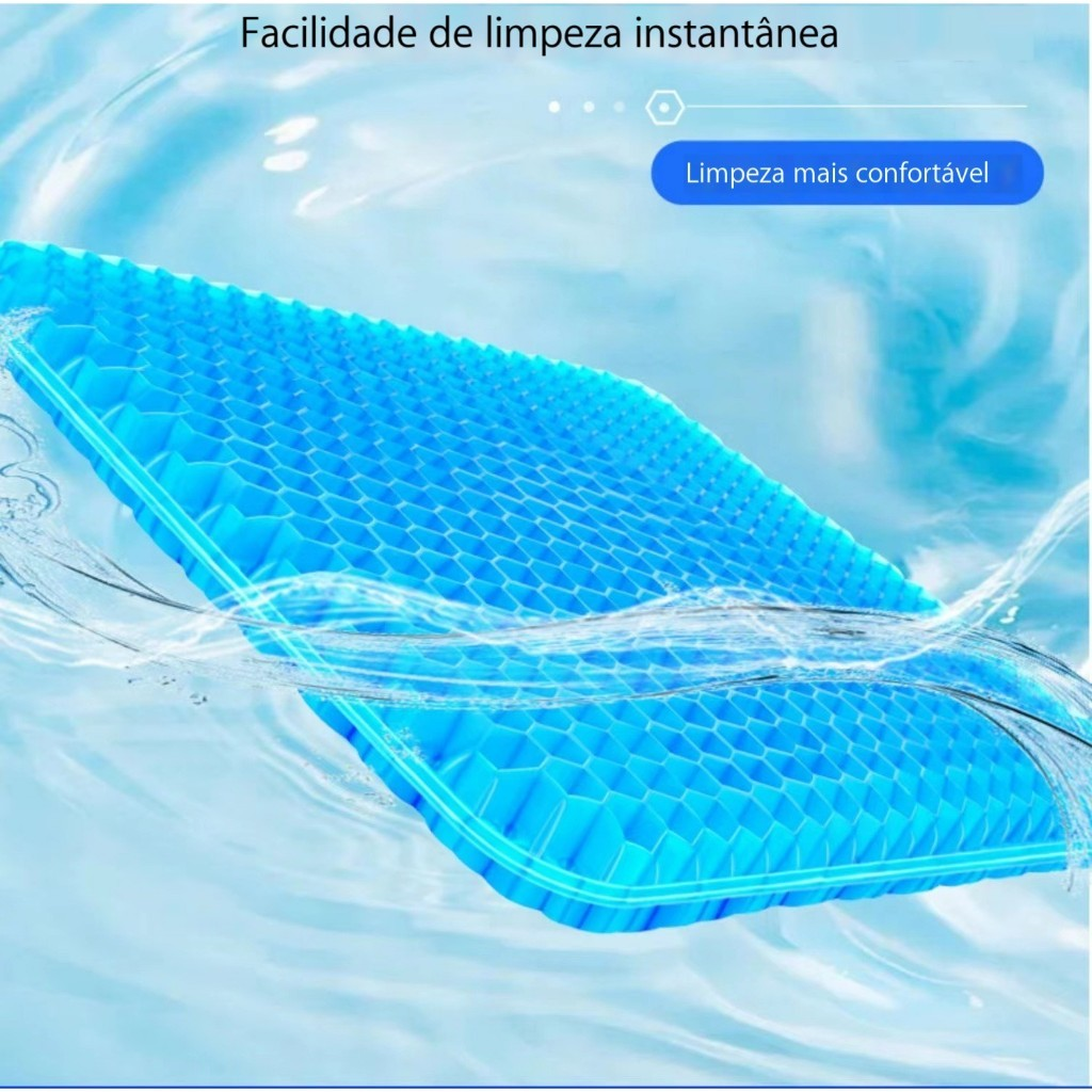 3D 2 Camadas Respirável Silicone Almofada De Assento De Carro Gel Para Cadeira De Escritório 42 x 36 x 3cm